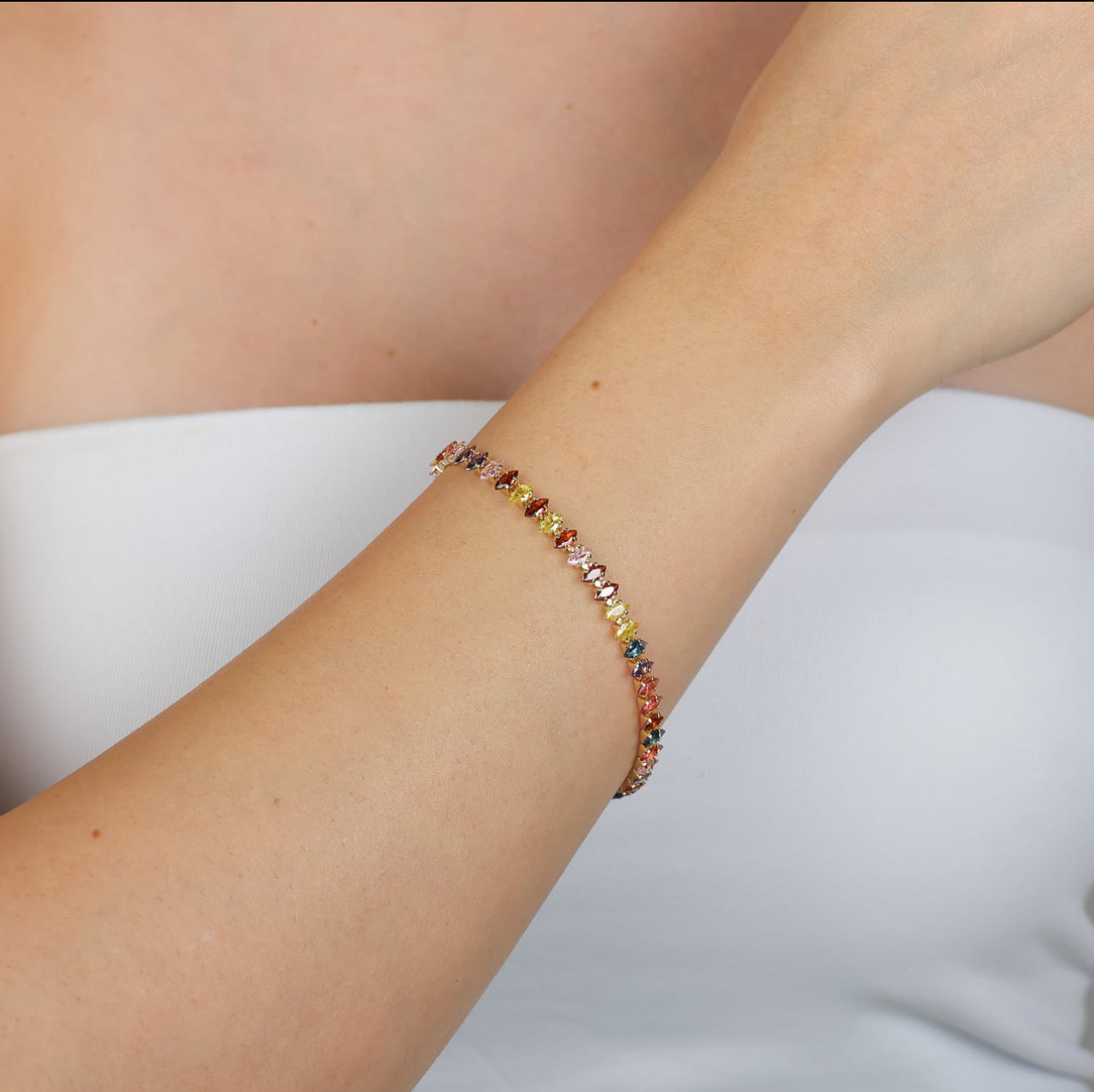 Pulseira Zircônia colorida