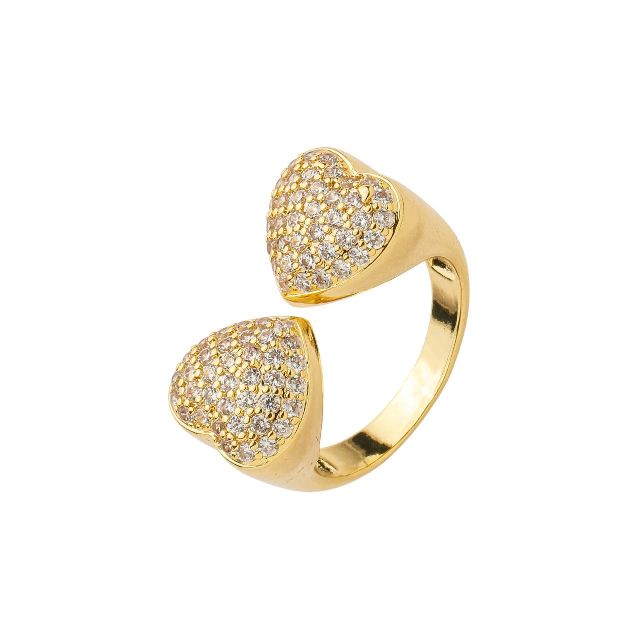 Anel coração regulável