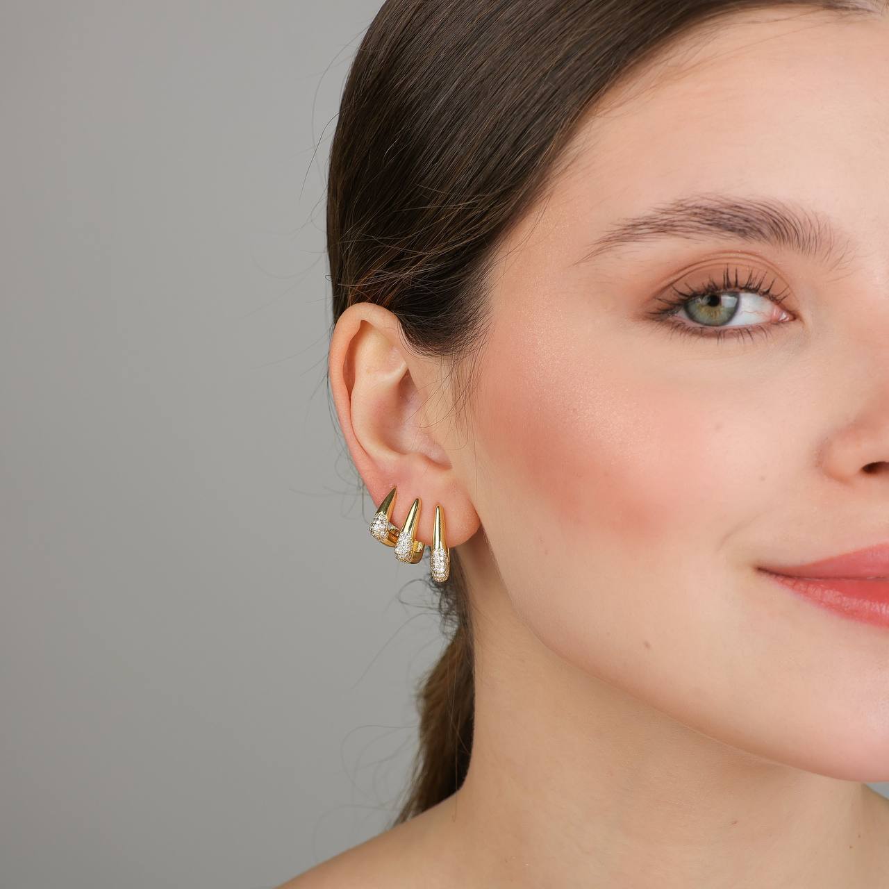 Trio geométrico com zircônia